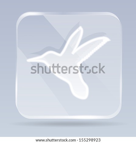 glass colibri icon