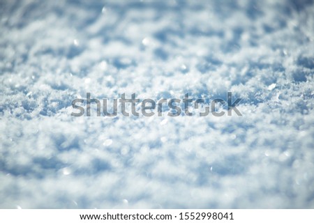 Snow covering a ground texture closeup