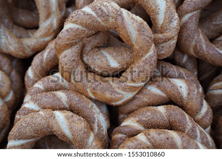 Turkish bagel called simit, traditional food