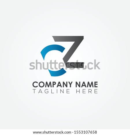 Initial CZ Letter logo vector template design. Linked Letter CZ Logo design.