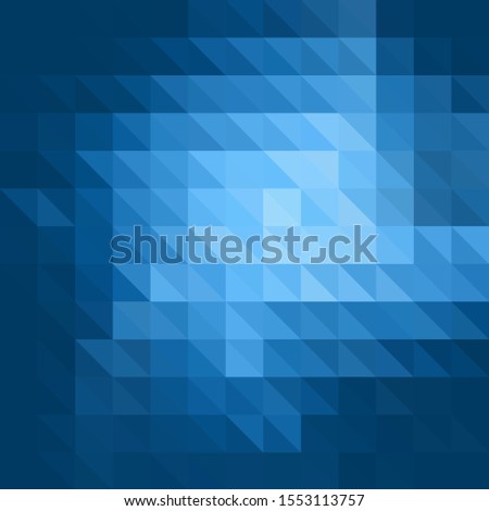 Colorful abstract background from blue triangles. Vector pattern of colored geometric shapes.