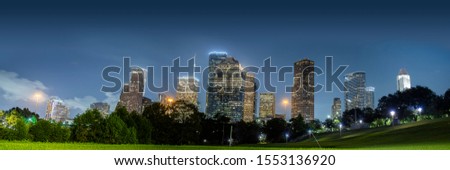 Downtown view from Buffalo Bayou Park