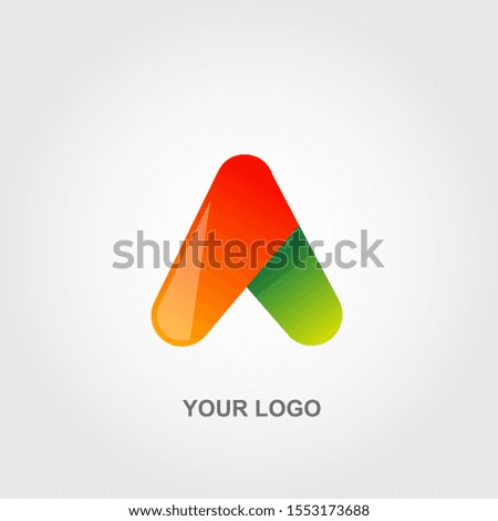 colorful letter a logo vector template