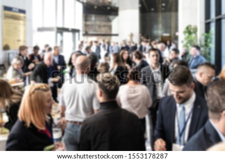 Abstract blured photo of business people socializing during banquet lunch break break at business meetin, conference or event. Business and Entrepreneurship. Royalty-Free Stock Photo #1553178287