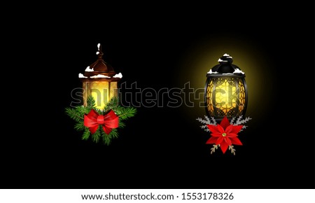 Christmas decoration with street light cpllection