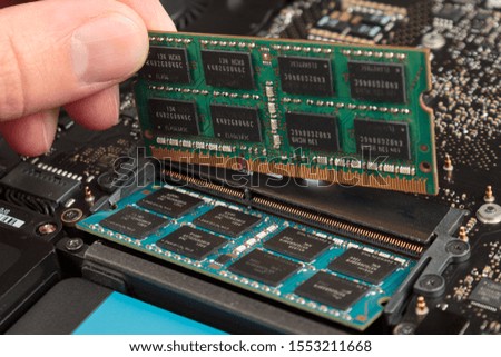 replacement and expansion of RAM in the laptop, the choice of chips for the computer