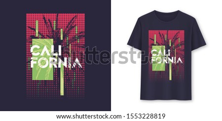 California stylish geometric graphic t-shirt vector design, poster, typography.