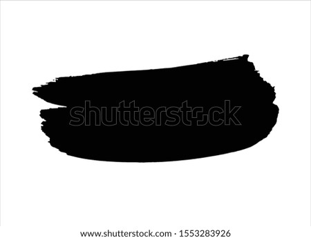 abstract black ink paint stroke background vector
