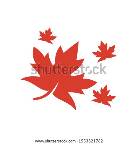 Maple leaf logo design vector illustration template Royalty-Free Stock Photo #1553321762
