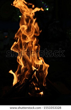 This is the picture of fire taken at very low light.