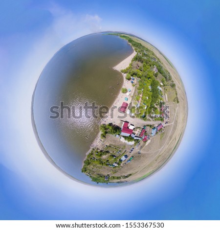 
Little planet. Photos from the drone. From high.