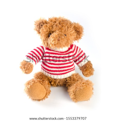 Toy or Teddy bear with shirt on the background new