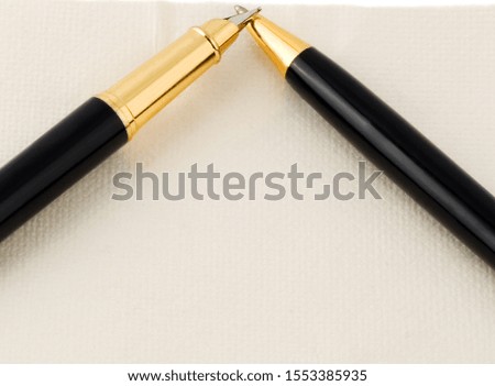ballpoint pen note paper close-up concepts isolated on white background