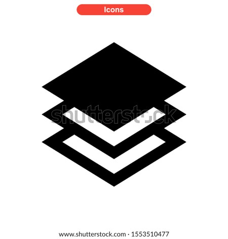 layer icon isolated sign symbol vector illustration - high quality black style vector icons
