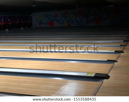 This is a bowling center after hours 