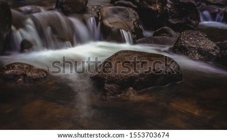 Water captured in long exposure photography