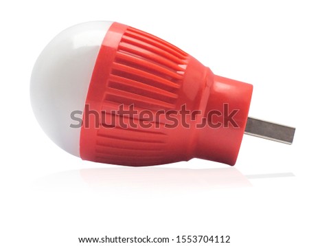 Usb lamp,light bulbs on a white background,with clipping path