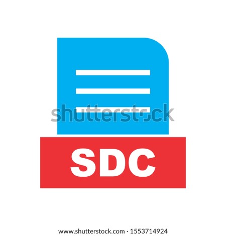 SDC file Isolated On Abstract Background  
