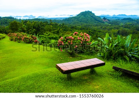 Natural viewpoints, mountains and green forest