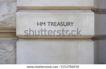 HMRC (Her Majesty Treasury) sign in London, UK Royalty-Free Stock Photo #1553786018