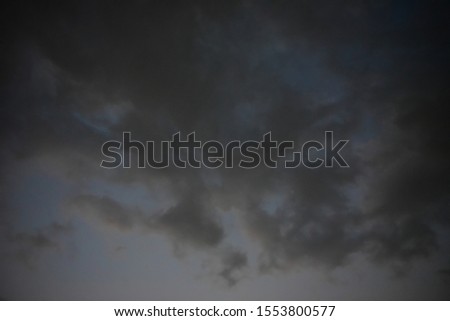 Black sky clouds on a black background,sun set black on the background