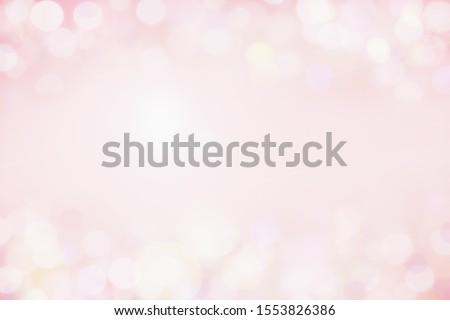 Beautiful pink bokeh blurred  background perfect for Valentines Day or Wedding Invitations. Free space for text. 