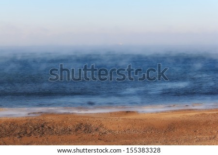 Fog over the water