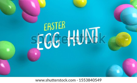 Easter egg hunt colorful background