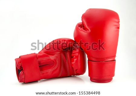 Boxing gloves with white blackground