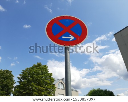 traffic warning sign on road