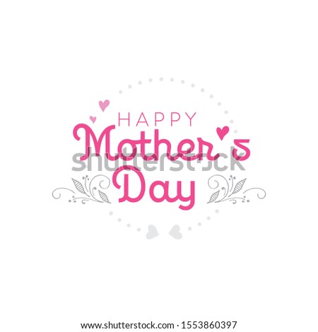 Happy Mother's Day Greeting Vector Illustration Royalty-Free Stock Photo #1553860397