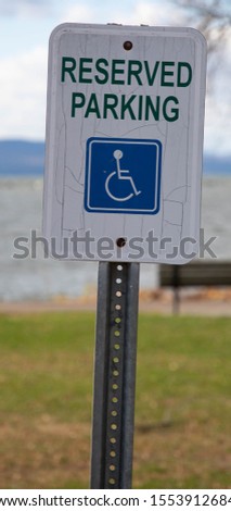 Reserved Parking Handicap Only Sign