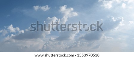 panoramic sky with white clouds