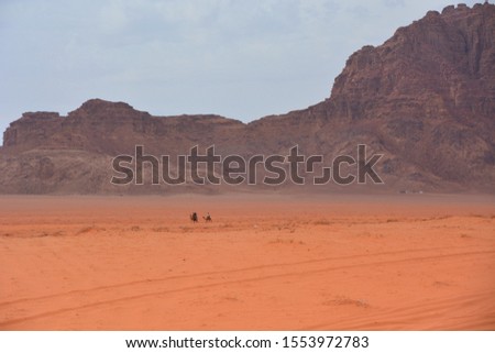 The rocky Wadi Rum desert in Jordan