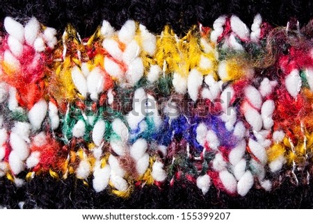Knitted wool background color closeup