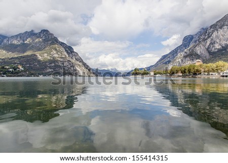Lakefront of the city of Lecco (Lake Como)