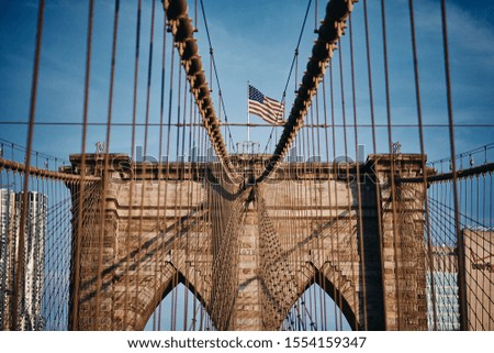Brooklyn Bridge New York  in the morning