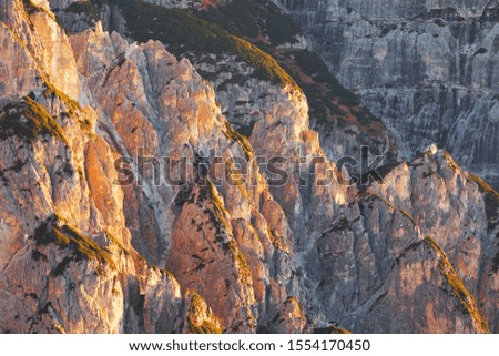 Autumn landscape in Dolomites, Italy, Europe