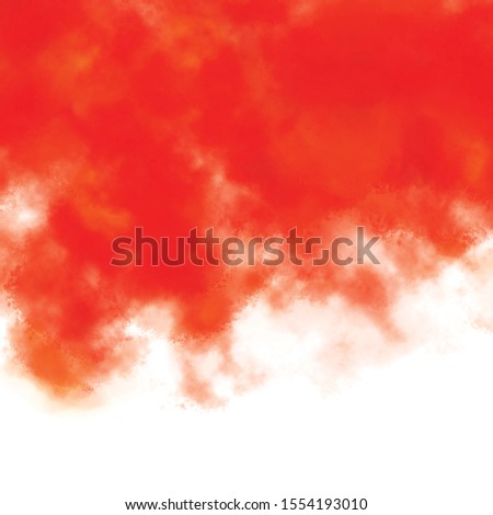 paint orange watercolor background on white background for you card or poster