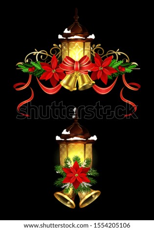 Christmas decoration with street light cpllection