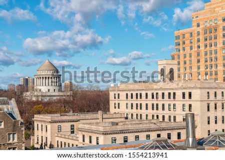 Grant's Tomb and Morningside Heights Rooftops - New York City Royalty-Free Stock Photo #1554213941