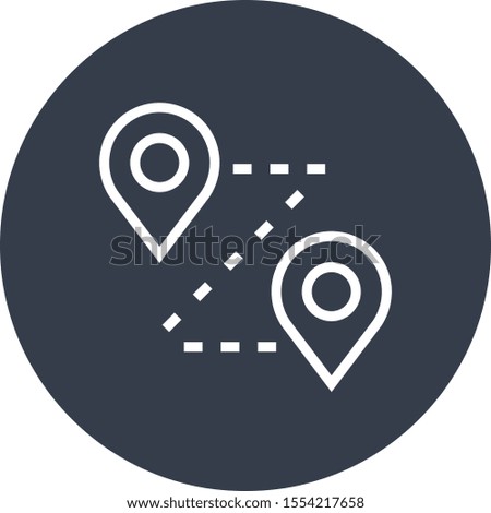 Place To Place Outline Icon