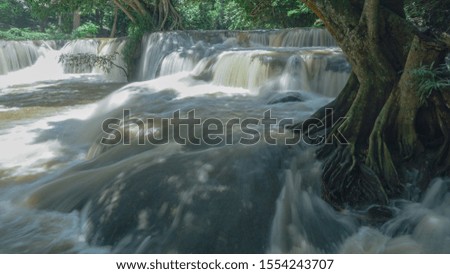 Waterfall in the rainy season in Chet Sao Noi National Park in Saraburi, Thailand.