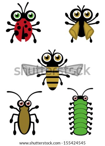 Cute Bug Vector Illustrations