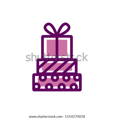 Gift icon design, happy birthday celebration decoration party festive and surprise theme Vector illustration