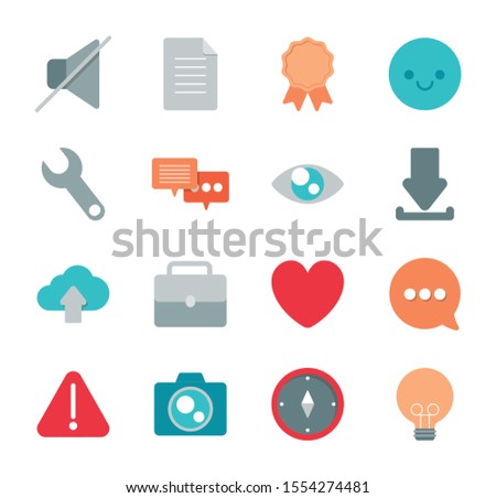 set of icons electronic commerce on white background vector illustration design