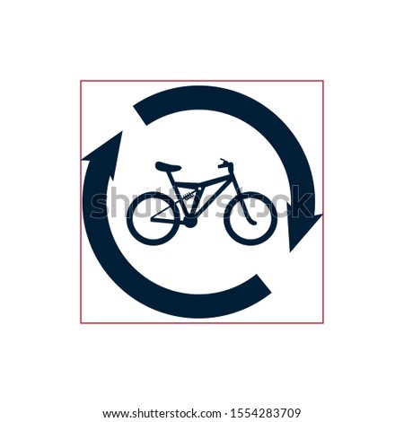 cycle icon design, Vehicle bicycle bike lifestyle sport and transportation theme Vector illustration