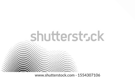 
Monochrome halftone wave background. Curved gradient texture or pattern. Vertical gradient dots. Pop art texture. Vector illustration.