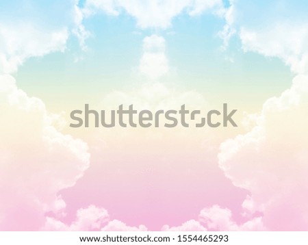 The beautiful sky and cloud with a pastel colored background and wallpaper, Abstract in sweet colors.