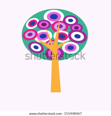 A decorative stylized tree